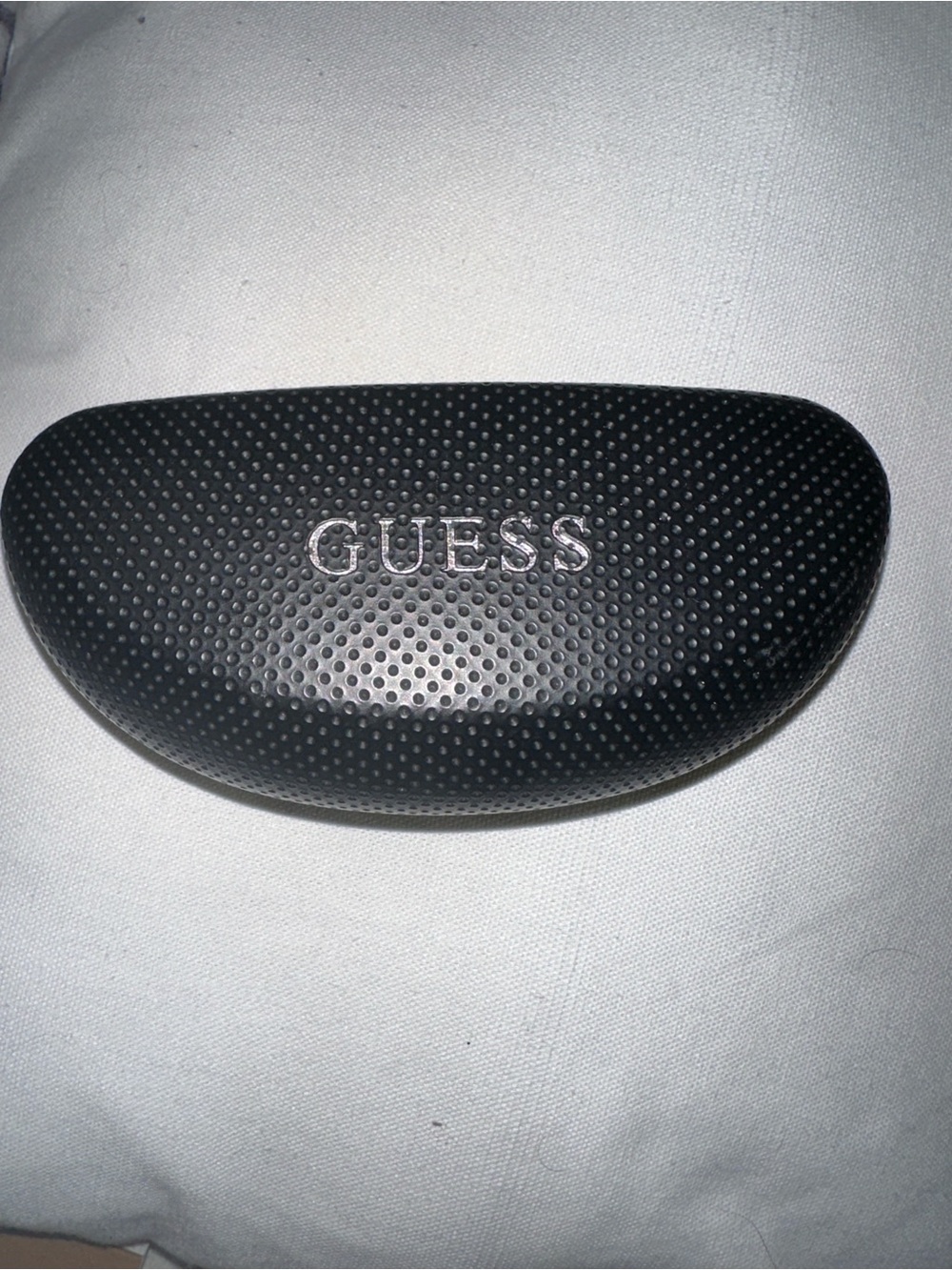 GUESS Black Textured Hard Eyewear Case